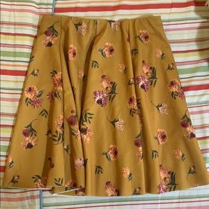 Zara TRF Mustard Skirt